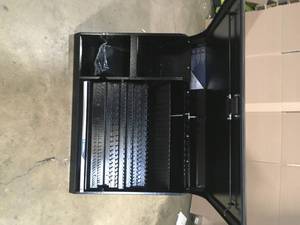 Montezuma 36 in. 0-Drawer Portable Top Chest in Black Powder Coated Customer Returns See Terms on Auction
