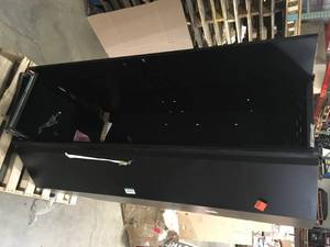 Husky Heavy Duty Welded 20-Gauge Steel Freestanding Garage Cabinet in Black (36 in. W x 81 in. H x 24 in. D)  Customer Returns See Terms on Auction