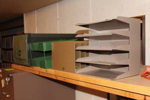 Lot of (3) Desk Trays with Pronto File Cabinet