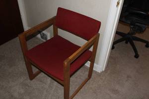 Padded Wood Office Arm Chair