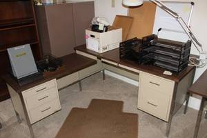 Wood Top  Metal Office Desk