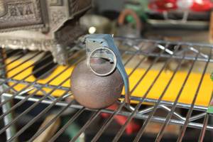 lot 145 image: 3 Cast Iron Grenade