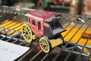 lot 167 image: Vintage Wells Fargo Bank Horse Carriage Coin Bank
