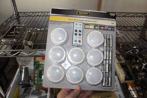 lot 162 image: Defiant LED Puck Light Set 8-piece