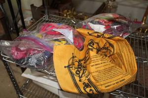 lot 180 image: Lot of (3 Bags) Womens Scarves and Misc. Fabric