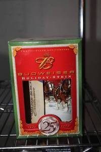 lot 74 image: Budweiser Holiday Beer Stein (in original packaging)