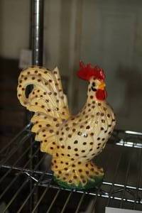 lot 215 image: 8 Rooster Ceramic Table Statue