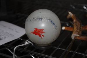 lot 224 image: Vintage Texaco Baseball Glass Coin Bank