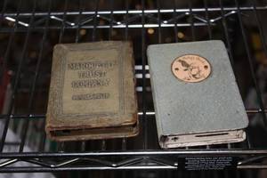 lot 234 image: Lot of (2) Vintage Miniature Book Coin Bank