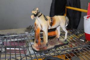 lot 249 image: Horse Ceramic Table Statue