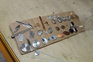 lot 308 image: Lot of (30) Cuff Links and Tie Tacks