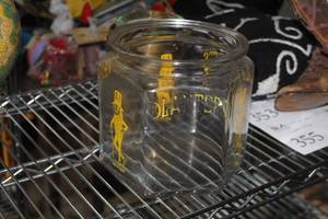 lot 357 image: Vintage Planters Mr. Peanut Glass Jar
