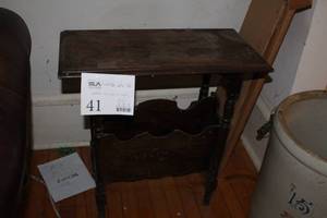 lot 41 image: Wooden Magazine Rack