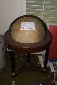 lot 50 image: Globe with Stand