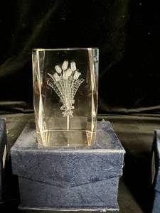 lot 14 image: NEW 4- Etched Glass Blocks