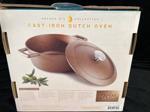 lot 35 image: NEW Parini Cast Iron Dutch Oven 3.2 qt