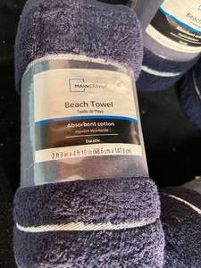 lot 56 image: NEW 4 Blue Beach Towels