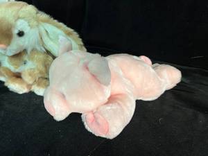 lot 77 image: NEW Stuffed Animals - Pig & Rabbit