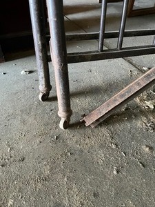 old metal bed frame
