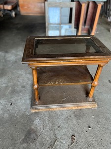 Glass top end table