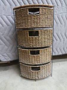 lot 30 image: CORNER SEAGRASS STORAGE DRAWERS