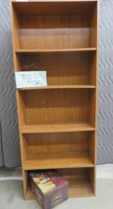 lot 54 image: BOOK SHELF WITH EXTRA