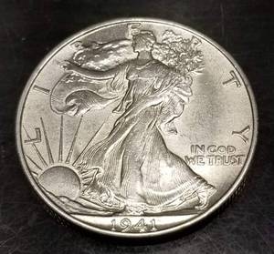 1941-S US WALKING LIBERTY HALF DOLLAR UNC