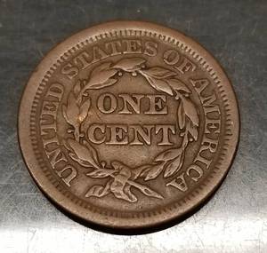 1853 US BRAIDED HAIR LARGE CENT