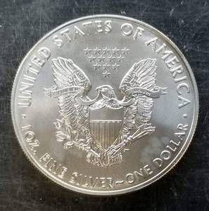 2018 AMERICAN SILVER EAGLE 1 TROY OZ .999 FINE SILVER DOLLAR