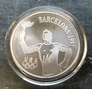 MOPAR 1992 BARCELONA OLYMPICS 1 TROY OZ .999 FINE SILVER ORIGINAL PKG