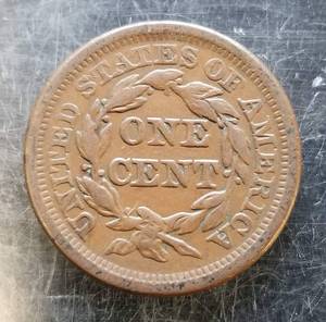 1854 US BRAIDED HAIR LARGE CENT