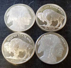 1 TROY OZ .999 FINE SILVER INDIAN BUFFALO ROUNDS (4 X 14oz)