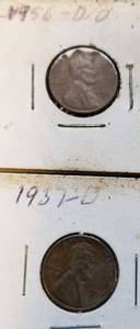 GROUP OF 7 US WHEAT CENTS AS PICTURED