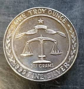 1 TROY OZ .999 FINE SILVER COIN PALACE PEGASUS ROUND