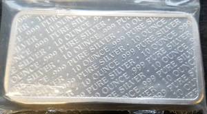 10 TROY OZ .999 FINE SILVER BAR BUFFALO SEALED