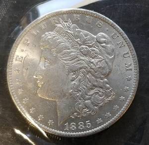 1885-O US MORGAN SILVER DOLLAR MS64 OLD ORIGINAL PHOTOGRADE CERTIFIED