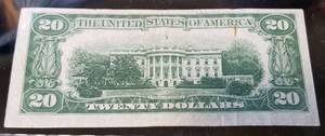 1934C US $20 FEDERAL RESERVE NOTE BANK OF DALLAS VF OR BETTER