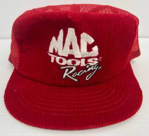 Vintage Mac Tools Racing Corduroy Snap Back Hat