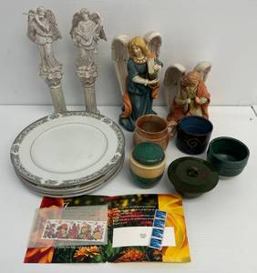 Large Group Of Misc. Antiques Including Angels, Pottery And More