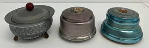 Three Vintage Musical Powder Boxes