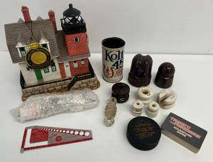 Large Group Of Misc. Antiques Rockland Breakwater Lighthouse (As Seen) And More