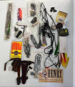 Group Of Misc. Archery Supplies Including Bow Strings , Arrow Feathers And More