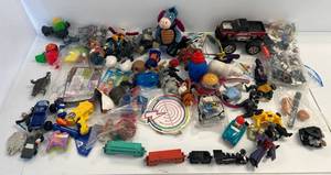 Large Group Of Misc. Toys Including Action Figures, Tootsie Toy Train, Legos And More