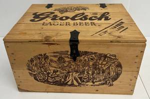 Vintage Decorative Grolsch Lager Beer Wooden Crate (Excellent Condition)