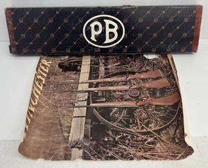 Vintage Beretta 390 Skeet Ported Original Gun Box And Vintage Winchester Poster ( Has Tares And Rips But Still Cool) 1970s 