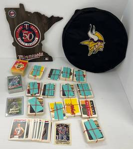 Group Of Sport Related Items Including Trading Cards , Puzzle Cards And More