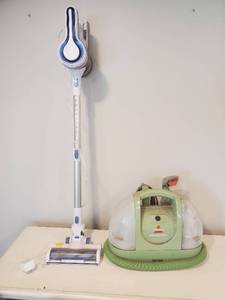 Stick Vacuum and Bissell Little Green Machine