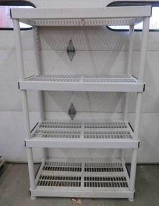 HEAVY PLASTIC SHELVING UNIT.