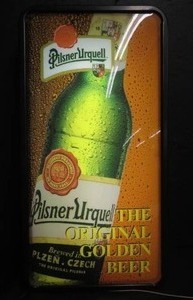 PILSNER URQUELL LIGHTED BEER SIGN.