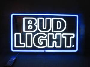 NEON BUD LIGHT BEER SIGN.